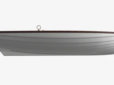 Traditional rowing boat 03 v2 3D model