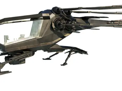Atreides Ornithopter DUNE aircraft Low-poly 3D model