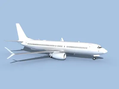 Boeing 737-800 Unmarked 1 3D model