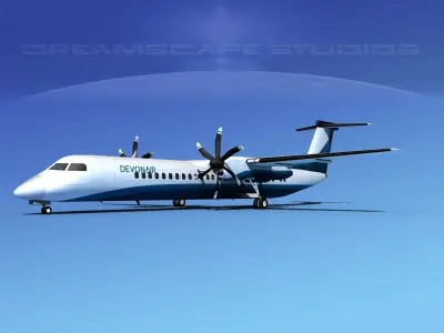 Dehaviland DHC-8 400 Devonair 3D model