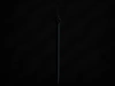 Basic Dark Sword - Game-Ready Free low-poly 3D model