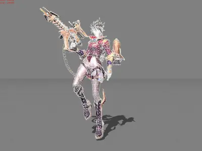 Jet archer Kimmy Steam Researcher Low-poly 3D model