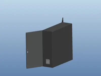 PLC control box 3D model