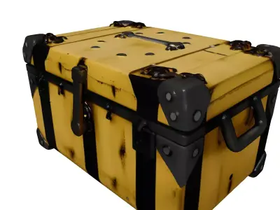 Yellow Black Industrial Crate 3D model