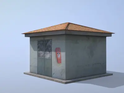 MilitaryBase PortoVelho Transformer Low-poly 3D model