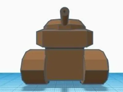 desert camo tank 3D model