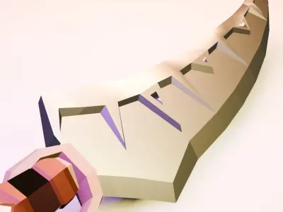 Sylvan Shards Lowpoly Elven Dagger Free 3D model