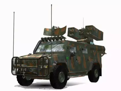 iveco lmv 4x4 antiaereo  Low-poly 3D model