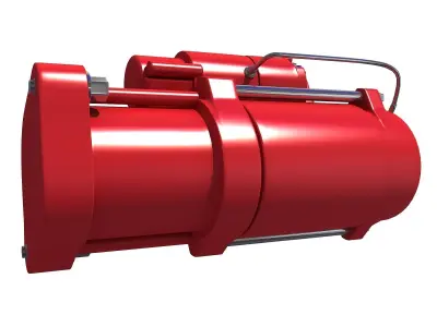 Red Starter Motor 67 3D model