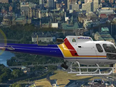 AS-350 Royal Canadian Mounted Police Animated Low-poly 3D model