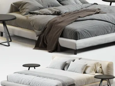 Living Divani Softwall Bed 3D model