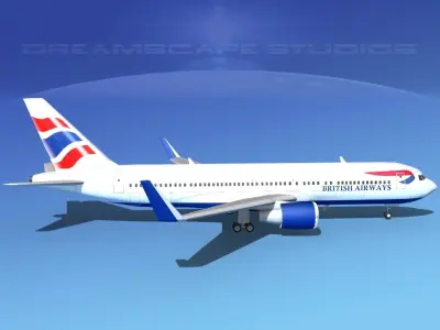 Boeing 767-300 British Airways 3D model