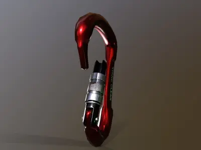 carabiner mosqueton multi COLORS Low-poly 3D model