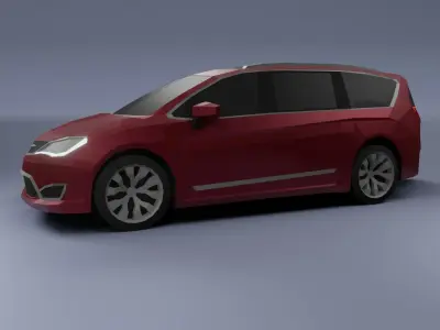 Chrysler Pacifica 2020 low poly 3D model Low-poly 3D model