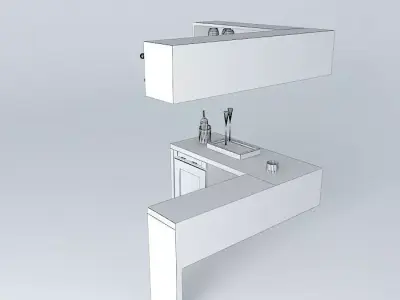 Mobile Bar Corner Free 3D model