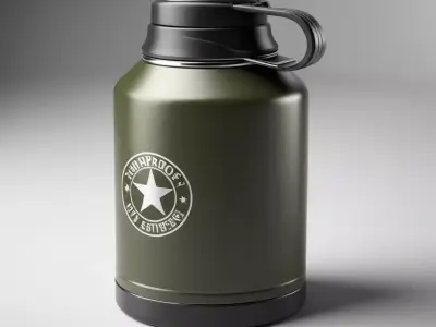 Military Style Insulated Water Bottle 3D model