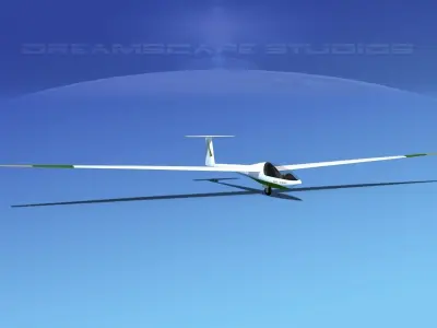 Glaser Dirks DG200 15Mtr Sailplane V06 3D model