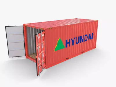 20ft Shipping Container Hyundai 3D model
