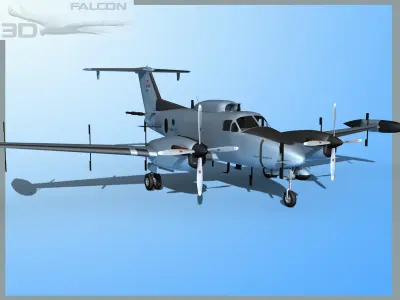 RC-12P Guardrail 1 US Army 3D model