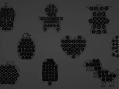 Pop It Push Bubble Fidget Toys Pack  Low-poly 3D model