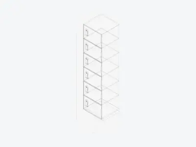 Locker - Resin - Locka - Classic Extra - Six Tier Low-poly 3D model