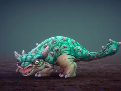 Toon Dinosaurs 2 Low-poly 3D model