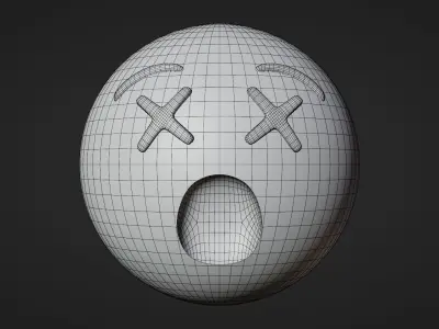 10 Emoticon Yellow Ball Pack Part 4 3D model