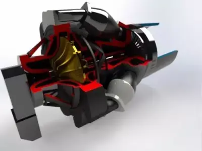 RADIAL JET ENGINE 3D model