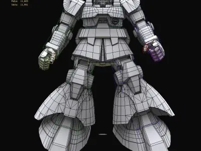 Gundam mobile suit MS09 DOM model 3D model