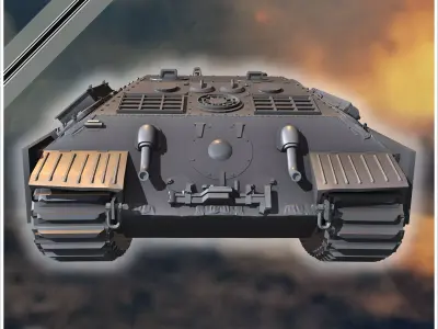 E-25 Bose Floh Ausf A Entwicklung light tank - Germany Eastern 3D print model