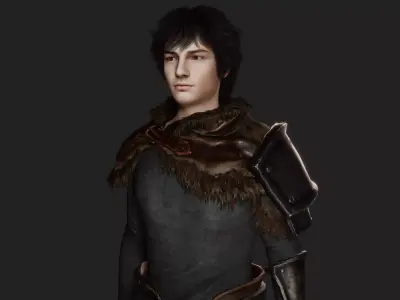 Medieval Archer Realistic 3D Character Model 3D model