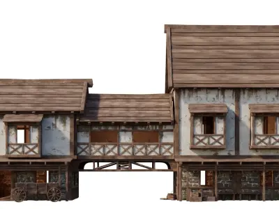Medieval House 36 PBR 4K GameReady Low-poly 3D model
