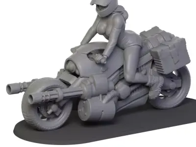 Heavy motocycle 3D print model