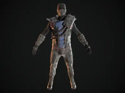 Skull armor 17 Low-poly 3D model