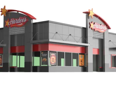 Hardees Fast food Building 3D model