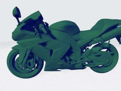 Kawasaki Ninja 2006 3D Model  Ready For 3D Printing Stl File  Free 3D print model