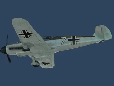 Bf-109G wwii bf fighter Low-poly 3D model