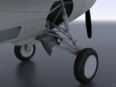 F4F-3 WILDCAT 72F2 Low-poly 3D model