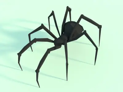 Low Poly Spider Model Free low-poly 3D model