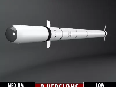 SA-7 Grail Rocket low poly Low-poly 3D model