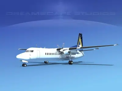 Fokker 50 Ansett Australia 3D model