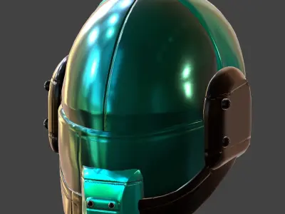 Gas mask helmet 3d model scifi Low-poly  Low-poly 3D model 572