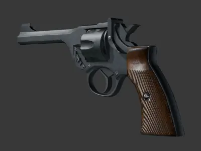 Enfield No2 Mk1 Revolver Low-poly 3D model