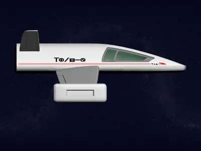 Alien shuttle spacecraft 3D model