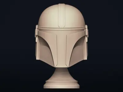 The Mandalorian - bounty hunter - Head Trophy - printable  3D print model