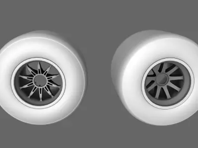 F1 2017 Tire Rim Collection Free low-poly 3D model