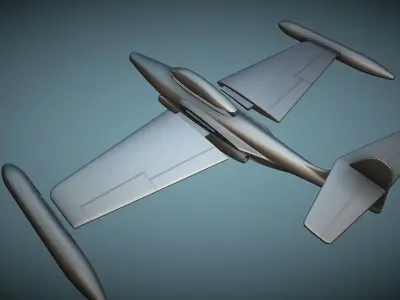 Northrop F-89D Scorpion - 3D Printable Model 3D print model