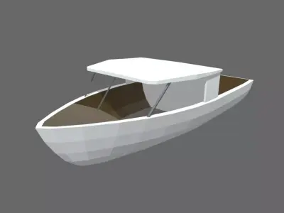 Low Poly Boat 06 Low-poly 3D model