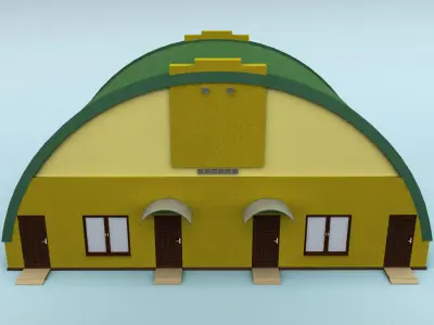 Rounded building 3D model