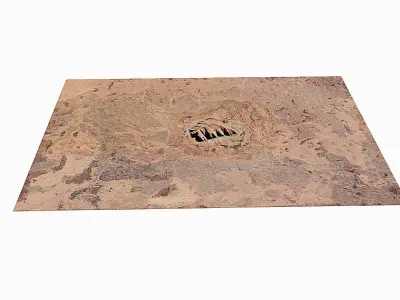 Uluru Mountain - Ayers Rock Low-poly 3D model